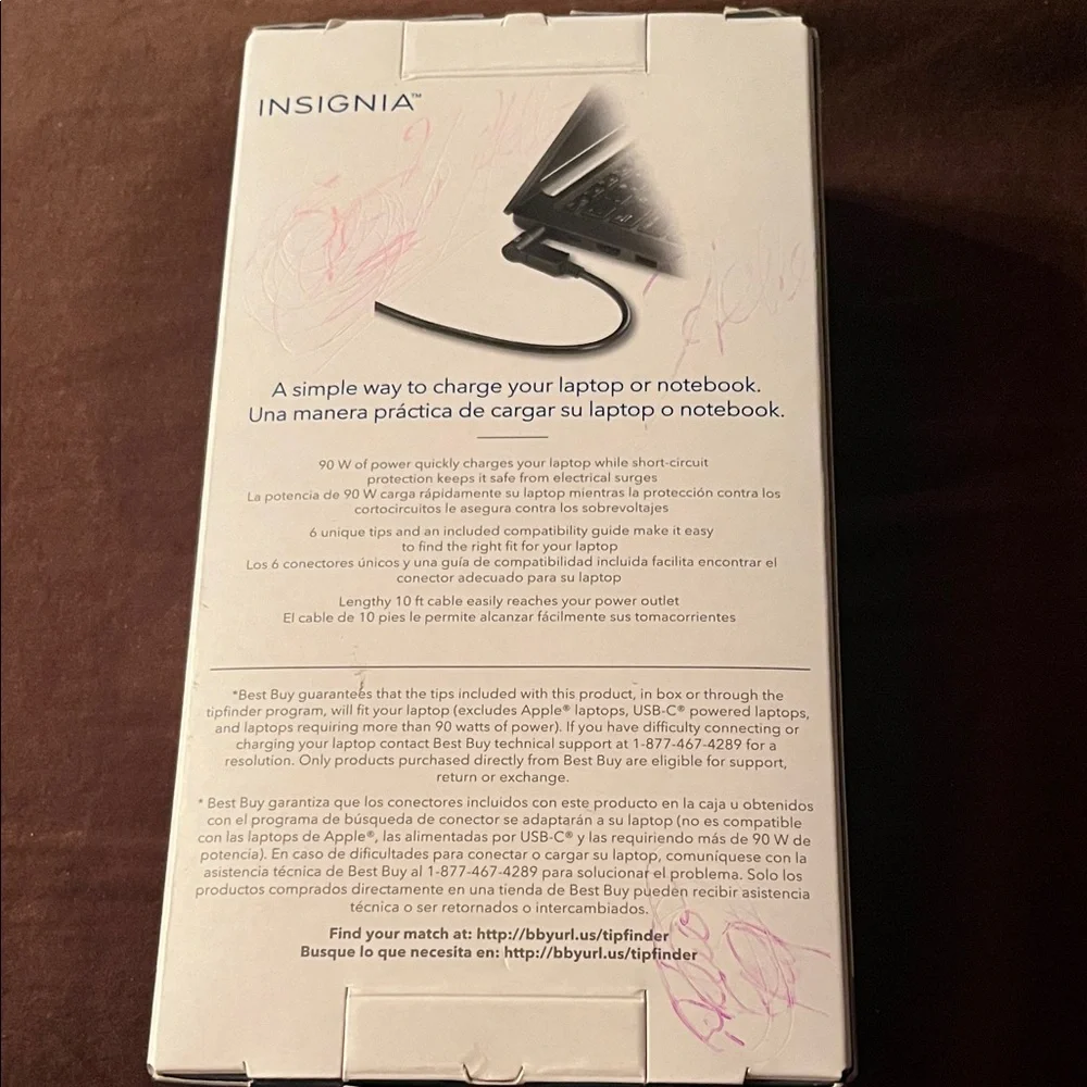 Insignia Universal Laptop Charger - Black